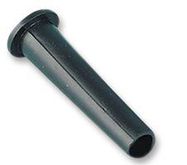 GROMMET, PVC, 4MM, OPEN, BLACK, PK50