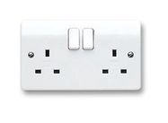 SOCKET OUTLET, 2 GANG, 13A