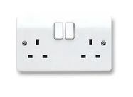 SOCKET OUTLET, 2 GANG, 13A