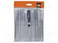 Kit: files; needle; Number of files: 12; Overall len: 160mm; 80mm 