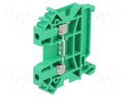 Splice terminal: rail; 24A; 1kV; screw terminal; green; polyamide POKÓJ