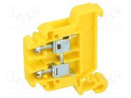 Splice terminal: rail; 0.5÷4mm2; ways: 1; terminals: 2; yellow; TS35 POKÓJ