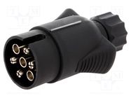 Connector: automotive; plug; for cable; PIN: 7; screw terminal TESAT