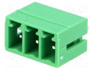 Pluggable terminal block; 3.81mm; ways: 3; straight; socket; male ADAM TECH