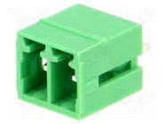 Pluggable terminal block; 3.5mm; ways: 2; straight; socket; male ADAM TECH