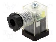 Connector: valve connector; plug; form C; 8mm; female; PIN: 3; 4÷6mm MURR ELEKTRONIK