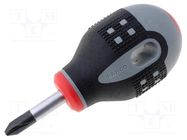 Screwdriver; Phillips; PH2; Blade length: 25mm; Overall len: 83mm BAHCO