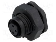 Connector: M12; socket; PIN: 3; female; A code-DeviceNet / CANopen AMPHENOL LTW