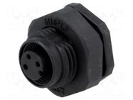 Connector: M12; socket; PIN: 3; female; 250V; IP68; soldering; 4A AMPHENOL LTW