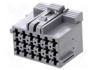 Connector: rectangular; plug; female; JPT; for cable; PIN: 18; grey TE Connectivity