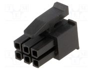 Connector: wire-board; plug; female; Micro MATE-N-LOK; 3mm; PIN: 6 TE Connectivity