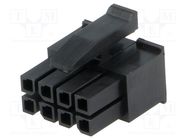 Connector: wire-board; plug; female; Micro MATE-N-LOK; 3mm; PIN: 8 TE Connectivity