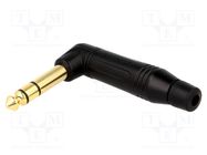 Connector: Jack 6,3mm; plug; male; stereo; ways: 3; angled 90° 