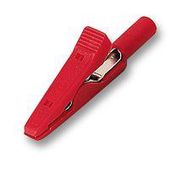 CROCODILE CLIP, 4MM, RED, 8A, 5PK