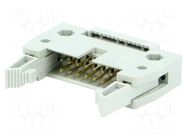 Connector: IDC; plug; male; PIN: 14; 3A; 125V; IDC; for ribbon cable CONNFLY