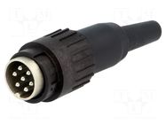 Connector: DIN; plug; male; C091B; PIN: 7; 360°; straight; for cable AMPHENOL