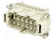 Connector: HDC; contact insert; male; C146,heavy|mate; PIN: 10 AMPHENOL