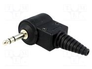 Connector: Jack 6,3mm; plug; stereo; ways: 3; angled 90°; Jumbo CLIFF