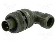 Connector: circular; plug; for cable; PIN: 3; male; soldering; MS/DS AMPHENOL