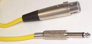 6M LEAD - XLR TO 1/4" JACK / YELLOW