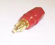 4MM BINDING POST, GOLD, RED