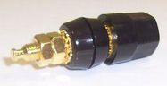 4MM BINDING POST, GOLD, BLACK