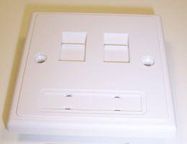 MC DOUBLE RJ45 WALL PLATE