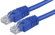 PATCH CORD, RJ45 PLUG, CAT6, 0.5M, BLUE