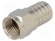 Connector: F; plug; male; straight; RG6; 7mm; crimped; for cable 