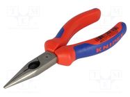 Pliers; ergonomic two-component handles,polished head,forged 