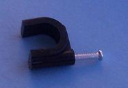 CABLE CLIP, POLYETHYLENE, 12MM, BLACK