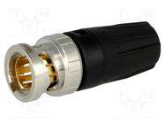 Connector: BNC; plug; male; shielded,with strain relief; straight NEUTRIK