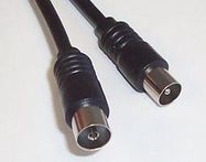 LEAD, COAX TV P-S, BLACK, 2M