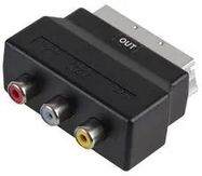 ADAPTOR, SCART PLUG TO 3 PHONO RCPT