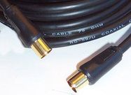 COAX PLUG TO PLUG LEAD - 10M GOLD