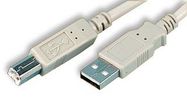 LEAD, USB A MALE-B MALE, BEIGE 1M