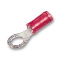 CRIMP TERMINAL, RING, 4MM, RED