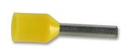 FERRULE, 18AWG, 18.5MM, NYLON, YELLOW