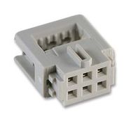 SOCKET, IDC, W/O S/RELIEF, 6WAY