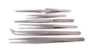 TWEEZER SET, 6PC, STAINLESS STEEL