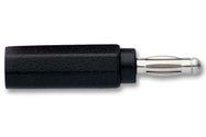 ADAPTOR, 4MM, SAFETY, BLACK