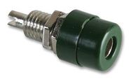 SOCKET, 4MM, PANEL, GREEN, PK5, BIL 20