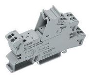 RELAY SOCKET, 8A/300V, DIN RAIL, PUSH IN