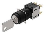 KEYLOCK SW, DPST-NO/NC, 5A, 250V, 3POS