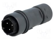 Connector: circular; plug; male; PIN: 3; Buccaneer 6000; for cable BULGIN