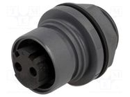 Connector: circular; socket; female; PIN: 2; Buccaneer 6000; 16A BULGIN