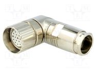 Connector: M23; plug; PIN: 19(3+16); female; soldering; for cable LUMBERG AUTOMATION