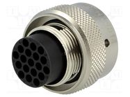 Connector: circular; plug; for cable; PIN: 19; male; w/o contacts AMPHENOL