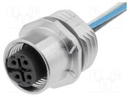 Connector: circular; socket; PIN: 5; female; for panel mounting PHOENIX CONTACT