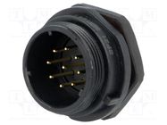 Socket; SP21; male; PIN: 9; IP68; 5A; soldering; 500V; 0.75mm2 WEIPU